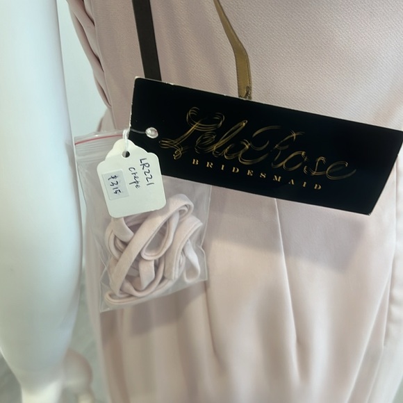 NWT SAMPLE SALE Lela Rose LR221 Blush (pink) size 8 Crepe. PRISTINE - Picture 6 of 7